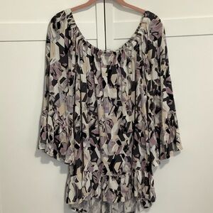Rose & Olive Multicolor Abstract Blouse